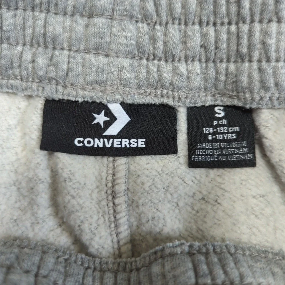 Converse Chuck Taylor All Star Boys Size Small 8/10 Gray‎ Fleece Joggers 317